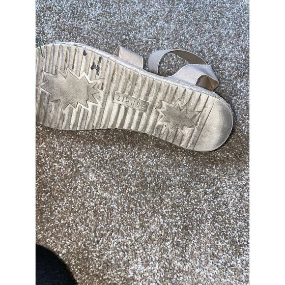 Esprit Women shoes Sandals Tan Espadrille Platform SZ 7.5 GiGi slip on platform - Picture 5 of 7
